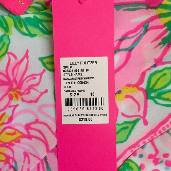 NWT Lily Pulitzer Darla Stretch Dress Multi Paradise size 16 - Picture 2 of 2